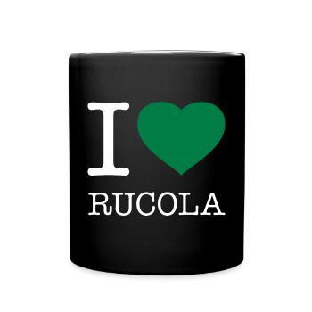 I LOVE RUCOLA Rukola - Tasse einfarbig - Schwarz - Vorne