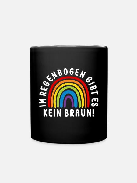 Antifaschistisches LGBTQ+ Anti Homophobie Protest - Tasse einfarbig - Schwarz