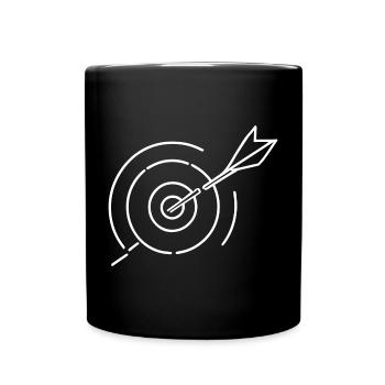 Zielscheibe Skizze - Tasse einfarbig - Schwarz - Vorne