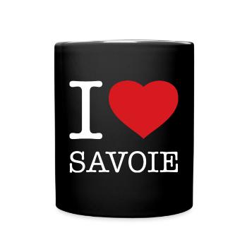 I LOVE SAVOIE Savoyen - Tasse einfarbig - Schwarz - Vorne