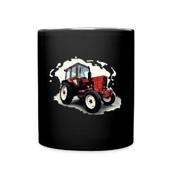 Tracteur Belarus MTS 550 - Mug uni - noir - Devant