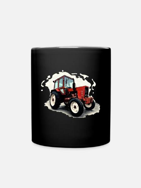 Traktor Belarus MTS 550 - Tasse einfarbig - Schwarz