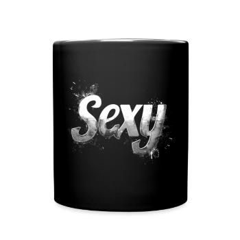 Sexy (metallic lettering) - Full Colour Mug - black - Front