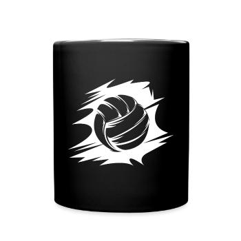 icône d’illustration de ballon de volley-ball abstrait - Mug uni - noir - Devant