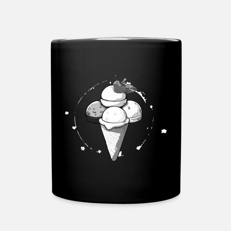 Ice Cream - Full Colour Mug - black