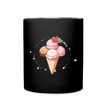 Crème glacée - Mug uni - noir - Devant
