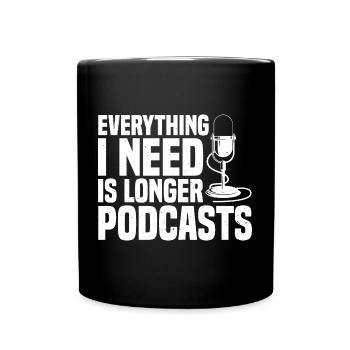 Podcast Podcasting Kit Podcaster Fournitures Podcast - Mug uni - noir - Devant