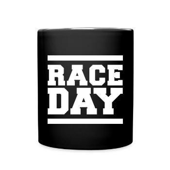 race day Formula Autorennen Symbol Logo icon - Tasse einfarbig - Schwarz - Vorne