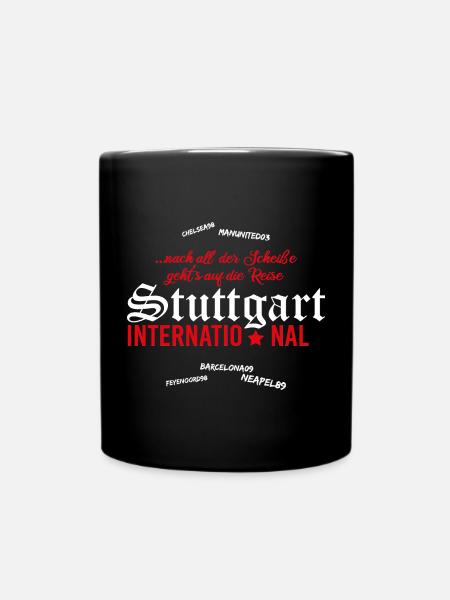Fußball Stuttgart International - Tasse einfarbig - Schwarz