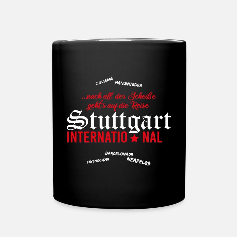Fußball Stuttgart International - Tasse einfarbig - Schwarz