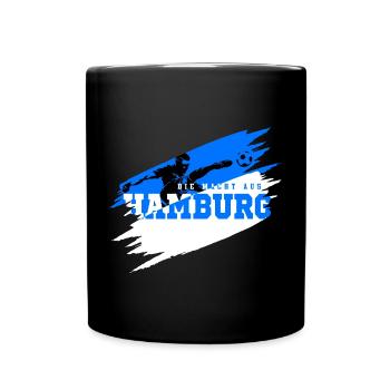 Fußball Hamburg Norden Fan - Tasse einfarbig - Schwarz - Vorne