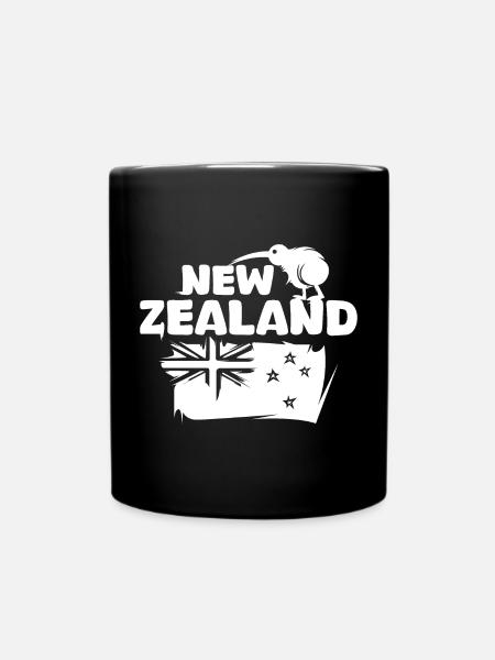 Nouvelle-Zélande Kiwi drapeau Illustration bande dessinée graphique - Mug uni - noir