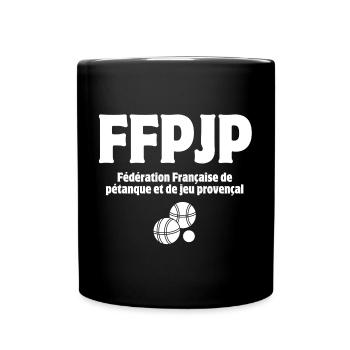 Pétanque, Pétanque-Spieler, Pétanqueur - Tasse einfarbig - Schwarz - Vorne