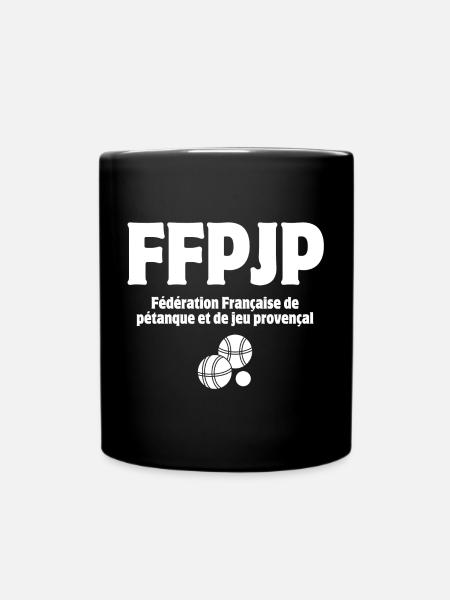 pétanque, pétanque player, pétanqueur - Full Colour Mug - black