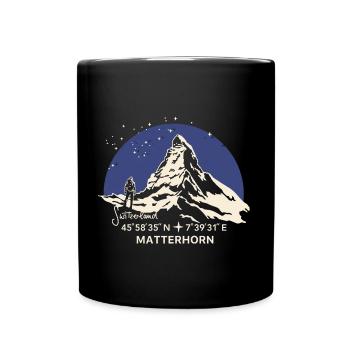 Matterhorn Souvenir Wandern Zermatt Andenken - Tasse einfarbig - Schwarz - Vorne