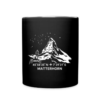 Matterhorn Mountaineering Hiking Climbing Souvenirs - Full Colour Mug - black - Front
