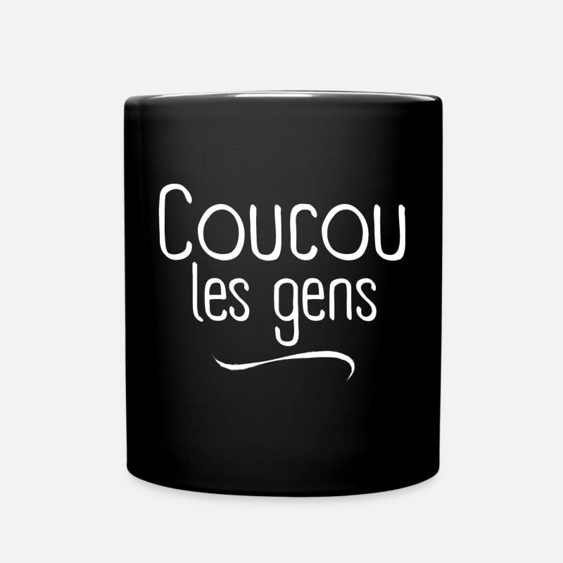 coucou, coucou les gens, vacances - Mug uni - noir