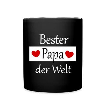 Vatertag 2026 Geschenk Vater Papa  - Tasse einfarbig - Schwarz - Vorne
