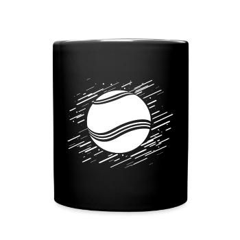 Tennisball - Tasse einfarbig - Schwarz - Vorne