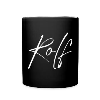 Rolf Name T-Shirt Geschenk Für Männer - Tasse einfarbig - Schwarz - Vorne