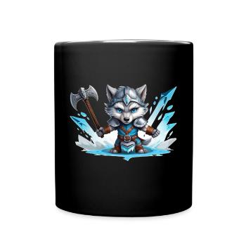 Viking Wolf Warrior - Tasse einfarbig - Schwarz - Vorne