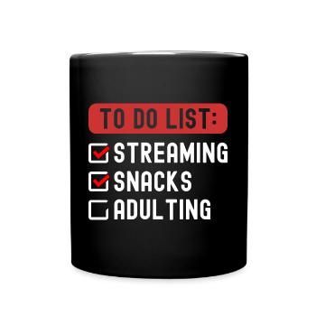 To Do List Adulting - Full Colour Mug - black - Front
