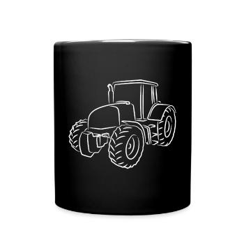 Tractor Sketch - Full Colour Mug - black - Front