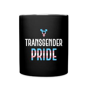 LGBTQ Pride Month - Transgender Pride - Full Colour Mug - black - Front