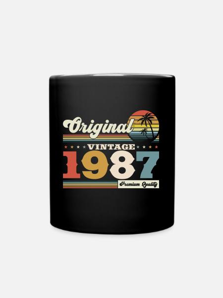Original Mai 1987 Jahrgang 1987 Geburtstag 1987 - Tasse einfarbig - Schwarz