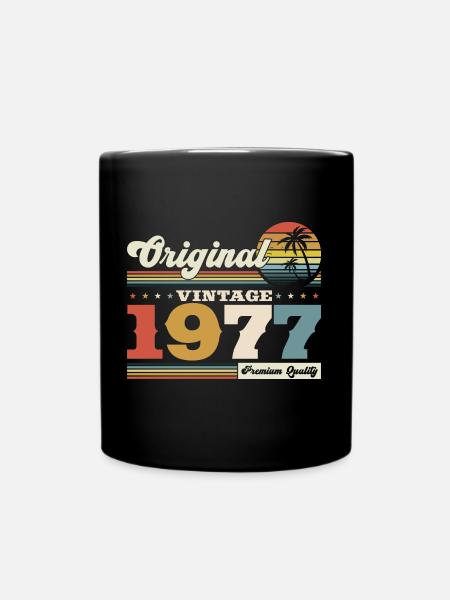 Original 1977 Vintage 1977 47th Birthday 1977 - Full Colour Mug - black