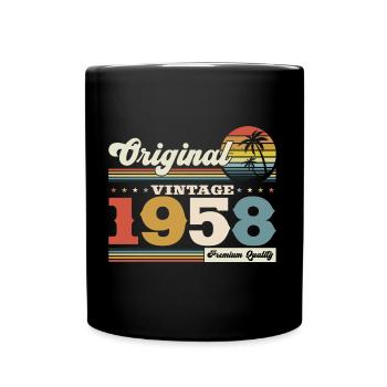 Legend Original 1958 Vintage 1958 Birthday - Full Colour Mug - black - Front