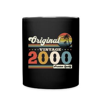Original 2000 Jahrgang 2000 24. Geburtstag 2000 - Tasse einfarbig - Schwarz - Vorne