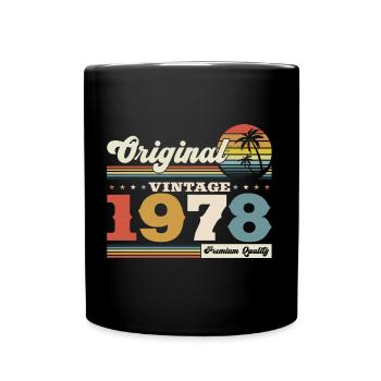 Original 1978 Vintage 1978 45th Birthday 1978 - Full Colour Mug - black - Front