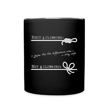 K-not 4 climbing - purewhite - DIGITAL - Full Colour Mug - black - Front