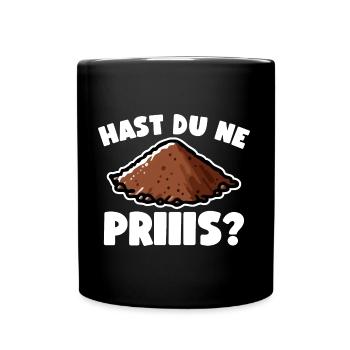 Schnupftabak - Tasse einfarbig - Schwarz - Vorne