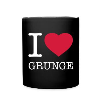 I LOVE GRUNGE - Tasse einfarbig - Schwarz - Vorne