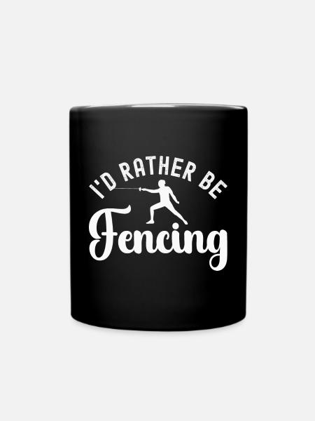 Fechten Fechter - Tasse einfarbig - Schwarz