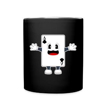 Poker Pokerkarten - Tasse einfarbig - Schwarz - Vorne