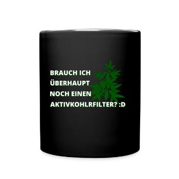 Cannabis Anpflanzen - Tasse einfarbig - Schwarz - Vorne