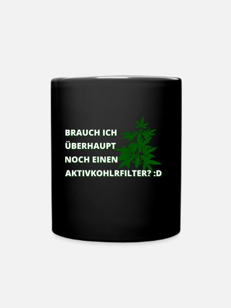 Cannabis Anpflanzen - Tasse einfarbig - Schwarz