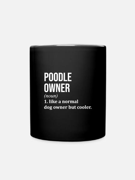 Pudel-Pudel-Pudel - Tasse einfarbig - Schwarz