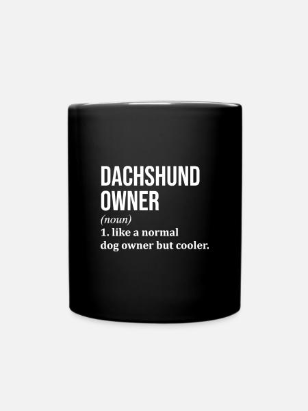 Dackel Dackel Dackel - Tasse einfarbig - Schwarz