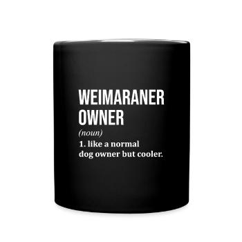 Weimaraner - Tasse einfarbig - Schwarz - Vorne