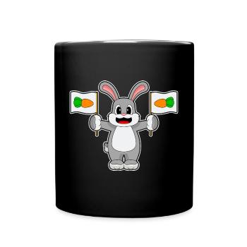 Rabbit Carrot - Full Colour Mug - black - Front