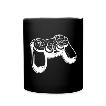 Game Controller Skizze - Tasse einfarbig - Schwarz - Vorne