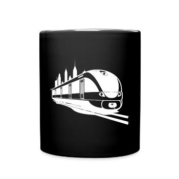 Eisenbahn - Tasse einfarbig - Schwarz - Vorne
