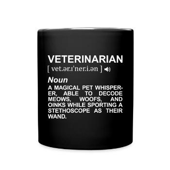 Dictionnaire vétérinaire - Mug uni - noir - Devant