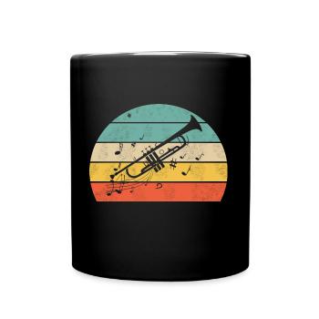 Trompete - Tasse einfarbig - Schwarz - Vorne