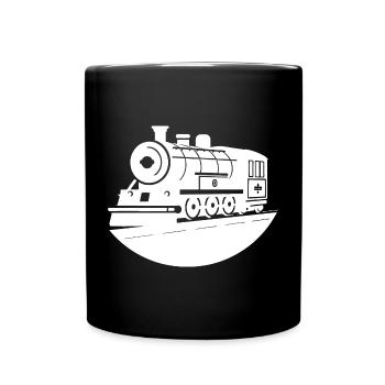 Dessin de locomotive - Mug uni - noir - Devant