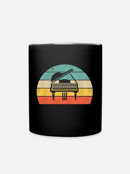 Klavier - Tasse einfarbig - Schwarz